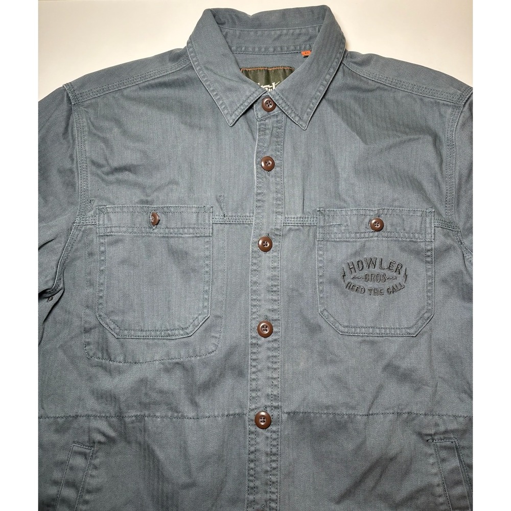 Howler Bros Chore Button Down Shacket | Blue | Medium